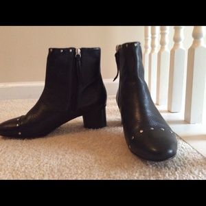 Rebecca Minkoff  studded black leather booties